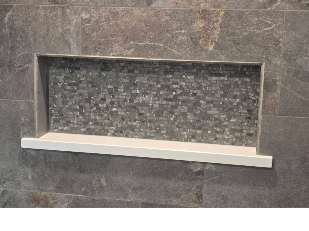 niche shower tile install custom design queensbury new york 